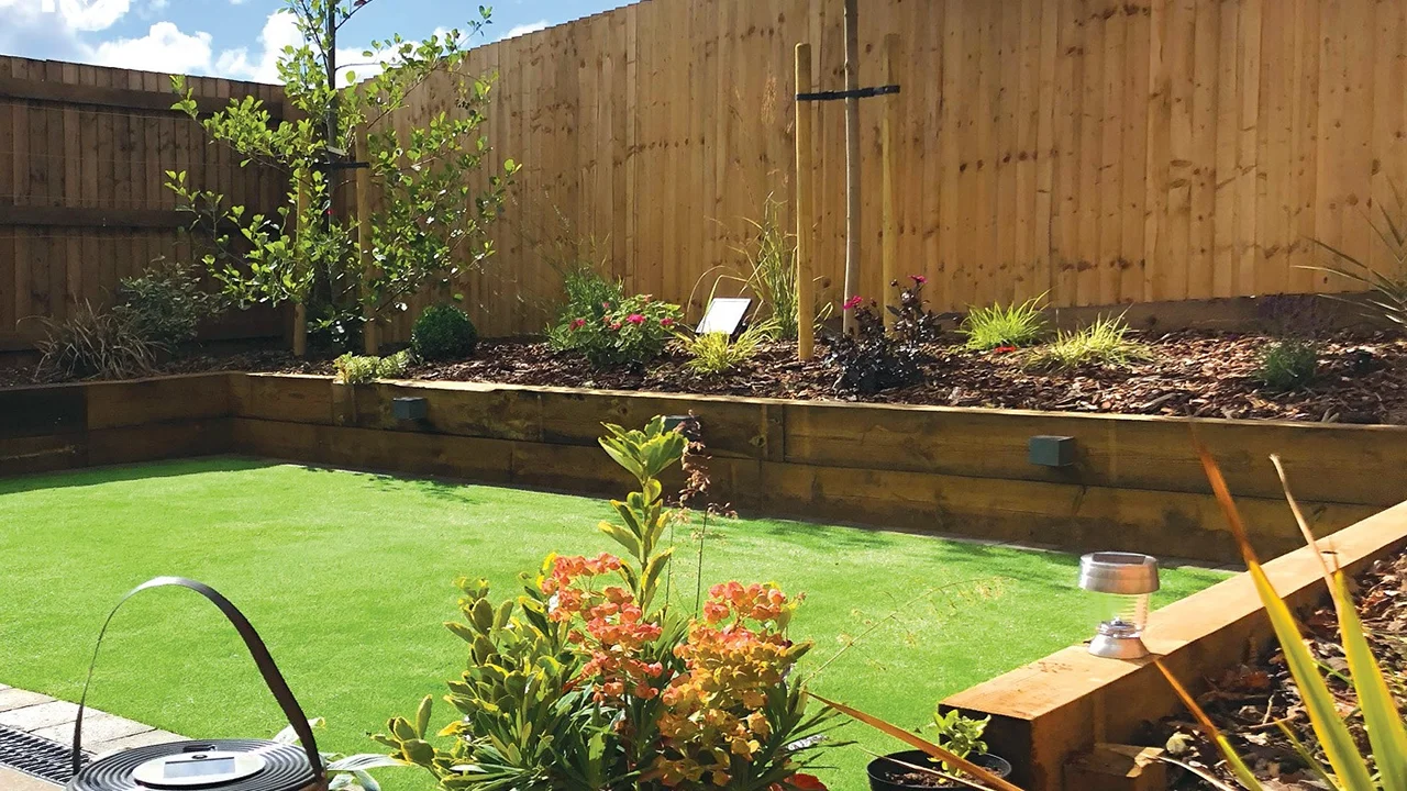 Garden renovation project in Leicester with patio and planting